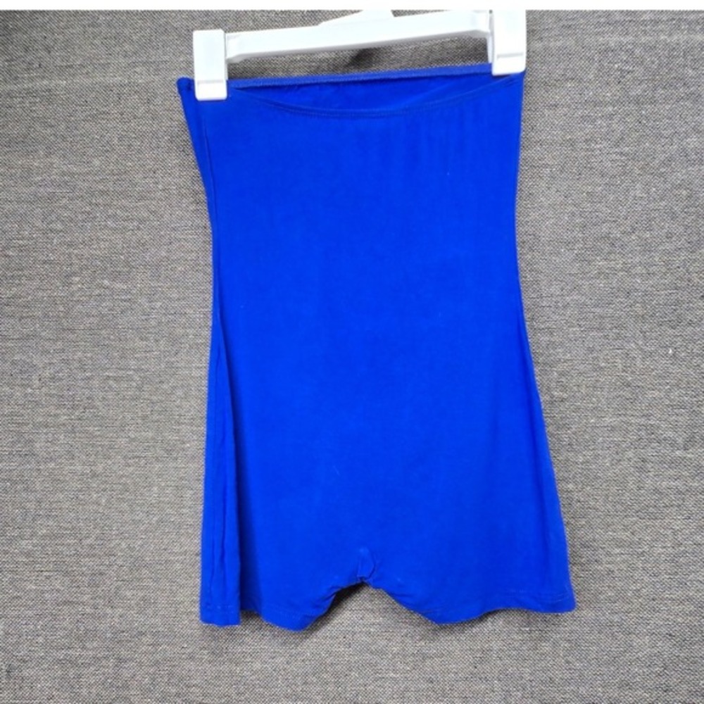 Unbranded Royal Blue Strapless Summer Bodysuit Romper Playsuit One Piece Shortie